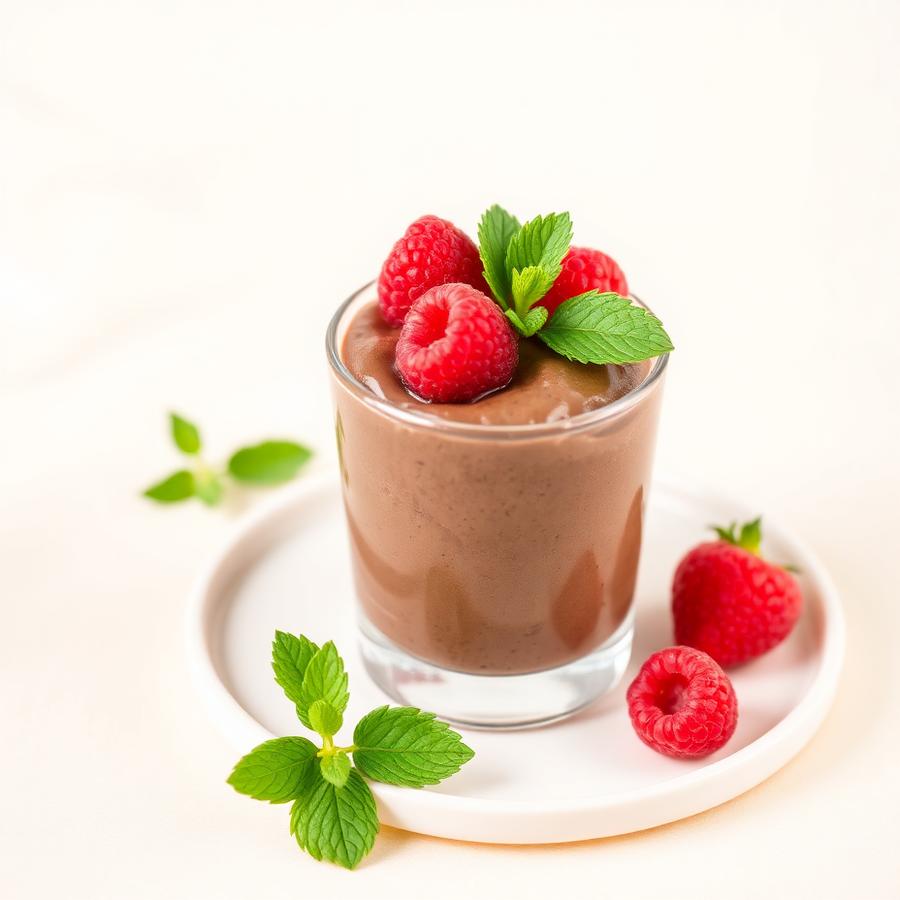 Chocolade proteïne mousse